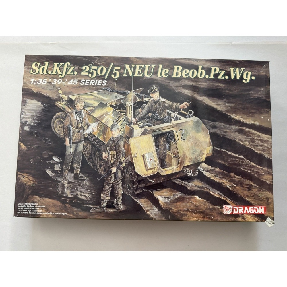 Dragon 1:35 Sd.Kfz.250/5 NEU le Beob.Pz.Wg. Model Kit #6141 Open Box